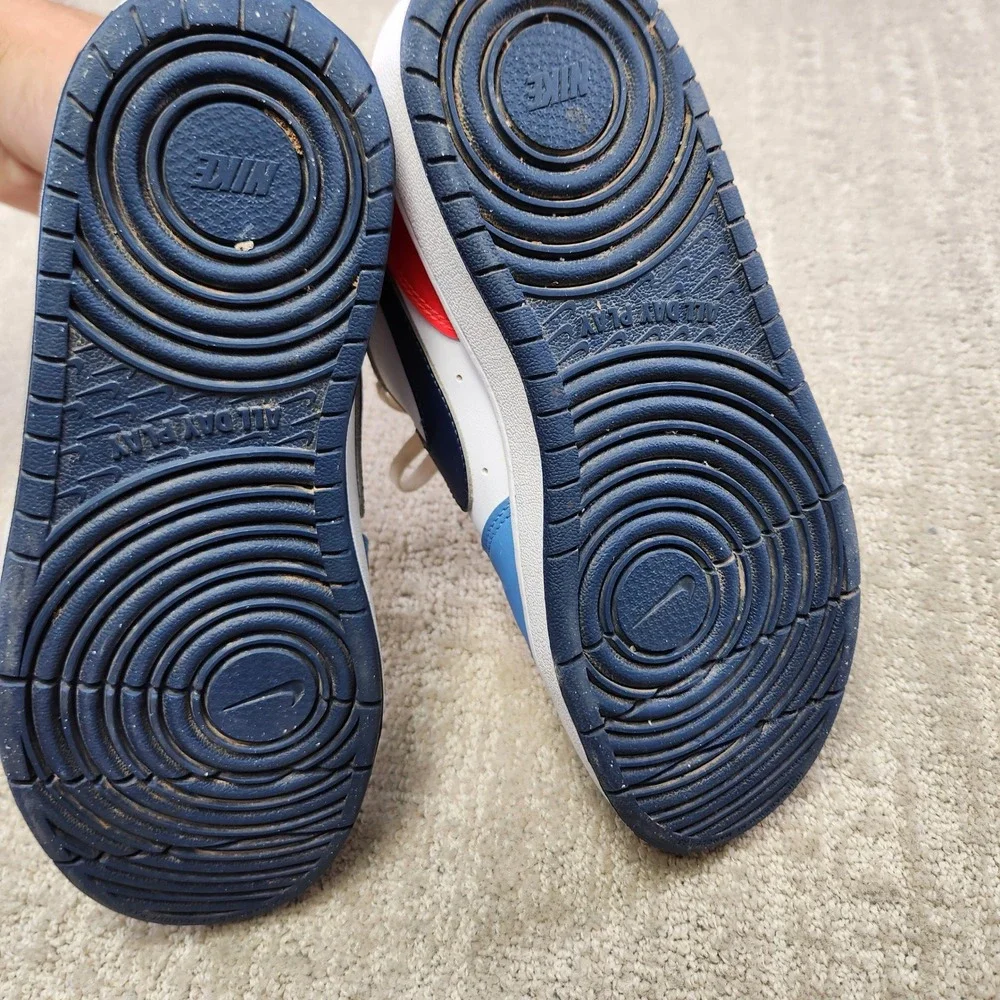 Nike Court Borough‎ Low Recraft Kids Sneakers Blue Red White DV5456-124 Size 6Y
